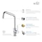Kibi Macon Single Handle Bar Sink Faucet with Soap Dispenser C-KKF2012CH-KSD100CH - alternate 3